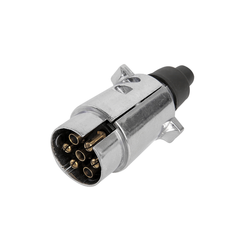 7-stift stor rund plugg i aluminium stil JH015-A