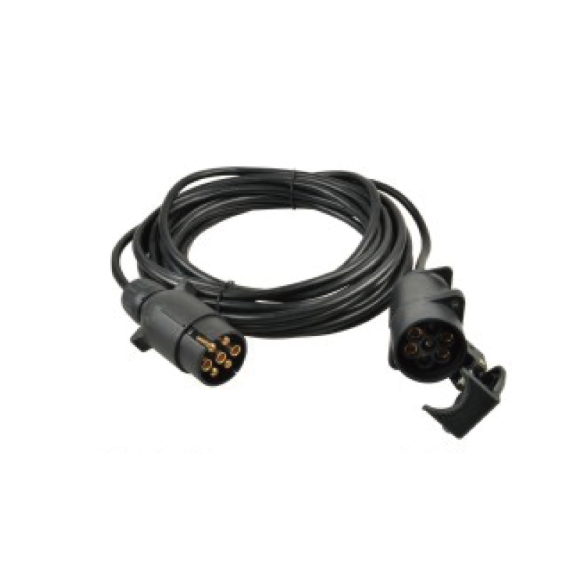 7-polig PVC rak spole, pluggar, JH006-A och JH014, kabellängd 1m,2m,3m.....JH022