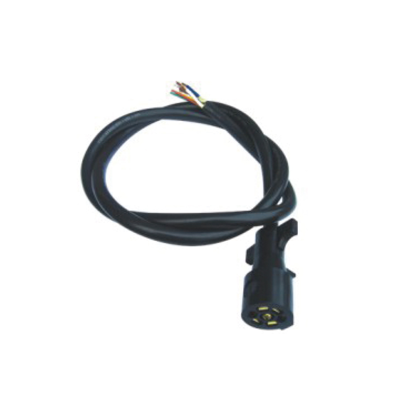 7-polig PVC rak spole med en plastplugg, kabellängd 1m, 2m, 3m.....JH066